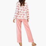 Pyjamas pour femmes : Chemise Blanche Femme Col Rond Imprimé Imprimée in van Seroa