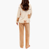Pyjamas pour femmes : Chemise Blanche Femme Col Rond Imprimé Imprimée in van Seroa