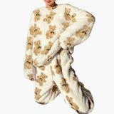 Pyjama pour femmes : Pyjama Polaire Femme Hiver Confortable Détente in van Seroa