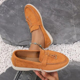 bags : Mocassins Femme en Cuir Véritable Noir Plats, Confortables & in Orange van Seroa