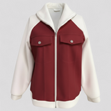 Autumn Collection : Veste Femme Polyester Col in Rouge van Seroa