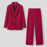 other : Ensemble Tailleur Pantalon Femme en Polyester in Rouge van Seroa