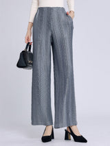 other : Pantalon Fluide Femme Large Taille Haute in Gris van Seroa