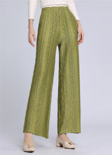 other : Pantalon Fluide Femme Large Taille Haute in Vert van Seroa