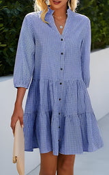Robes pour femmes : Robe Femme Élégante Décontracté Midi in van Seroa