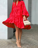 Robes : Robe Mini Élégante Ibiza pour des Journées Ensoleillées Femme in Rouge van Seroa