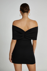 dresses : Robe Femme Noire Noir Mini in van Seroa
