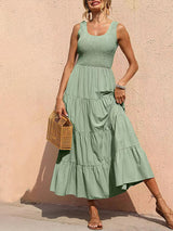 Robes : Robe D'été Femme Longue Plissé in van Seroa