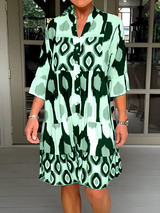 Robes pour femmes : Robe Longue Femme Décontracté Imprimé in Vert van Seroa