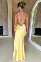 Robes : Robe Longue Femme Satin Été Fluide Maxi Élégante in van Seroa
