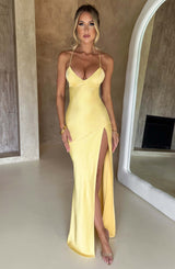 Robes : Robe Longue Femme Satin Été Fluide Maxi Élégante in van Seroa