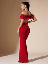 Robes maxi : Robe Longue Femme Bordeaux in van Seroa