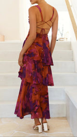 Robes : Robe D'été Femme Estivale Évasé Estival Maxi in van Seroa