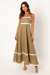 Robes : Robe D'été Femme Printemps in Kaki van Seroa