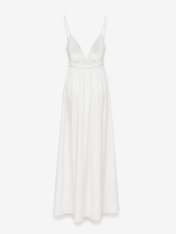 dresses : Robe Maxi Blanche d'Été avec Dos Nu et Bretelles Fines Femme in van Seroa