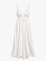 dresses : Robe Maxi Blanche d'Été avec Dos Nu et Bretelles Fines Femme in van Seroa