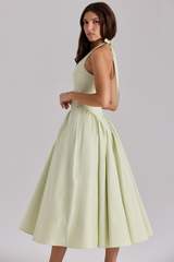 Robes : Robe Midi Femme Halter Sans Manches Fluide Été Élégante in van Seroa