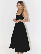 Robes pour femmes : Robe Midi Femme Encolure Carré Mode Féminine Popular in van Seroa