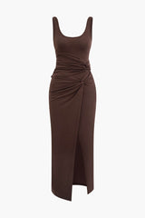 Robes : Robe Femme Midi Fendu in Café van Seroa