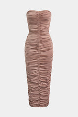 Robes : Robe Femme sans Manches Polyester Midi in Mauve pâle van Seroa