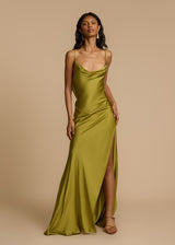 Robes pour femmes : Robe Satinée pour Femmes Satin Mode Féminine Occasion Spéciale in van Seroa