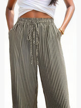 other : Pantalon Fluide Femme Élastique Rayures in van Seroa