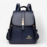 Bags : Sac à dos femme Grand en cuir véritable italien - Élégant pour le travail, les voyages et l'usage quotidien in Bleu van Seroa