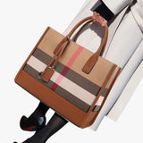 Bags : Sac en Toile Rayé - Spacieux et Polyvalent Gold Femme in van Seroa