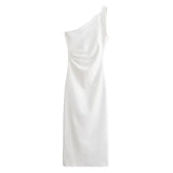 dresses : Robe D'été Femme Asymétrique in Ivoire van Seroa