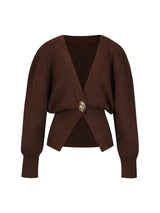 other : Cardigan Femme Uni Tricoté Boutons in Café van Seroa