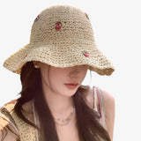 Women's Hat : Chapeau Femme Tendance Soleil Fraise in van Seroa