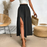 skirts : Jupe Longue Femme Tissu Bohemian in Noir van Seroa