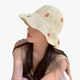 Women's Hat : Chapeau Femme Tendance Soleil Fraise in van Seroa