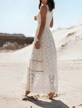dresses : Robe d'Été Femme en Coton Bio, Sans Manches, Fluide et Légère in van Seroa