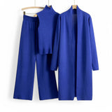 Loungewear Set : Ivy I Ensemble Tricot Vintage 3 pièces in Bleu Taille unique van Concept Odense