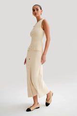 dresses : Robe Maxi Femme sans Manches in Abricot van Seroa
