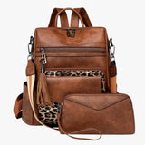 Bags : Grand Sac à dos pour Femme en Cuir Véritable Noir avec Compartiments pour le Travail et les Voyages in F van Seroa