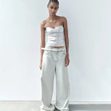 top blouses : Crop Top Femme Vintage Doré in Argent van Seroa
