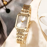 other : Montre carrée femme en acier inoxydable argenté, élégante et tendance pour le quotidien. in Blanc van Seroa
