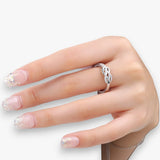 Jewelry : Bague Argent Sterling 925 Femme, Design Élégant avec Zircons Blancs, Taille Réglable in van Seroa