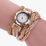 Montre Femme Élégante avec Bracelet Long en Cuir Véritable Noir - Style Unique