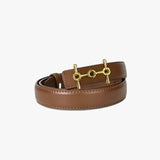 Women's Belt : Veste en Cuir Noire pour Homme, Coupe Classique, Design Intemporel in marron 110 cm van Seroa