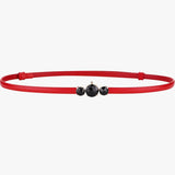 Women's Belt : Ceinture fine en cuir véritable - Élégance réglable Femme in rouge 100 cm van Seroa