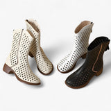 Shoes : Bottes Femme Cuir Perforées Véritable in van Seroa