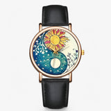 Watches : Montre à la mode en cuir véritable avec un design original et résistante à l'eau in Néra van Seroa