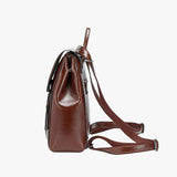Sac à dos Femme en Cuir Véritable, Élégant pour l'École, le Travail et les Voyages