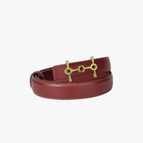 Women's Belt : Veste en Cuir Noire pour Homme, Coupe Classique, Design Intemporel in vin rouge 110 cm van Seroa