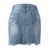 skirts : Jupe Longue Femme Denim in van Seroa