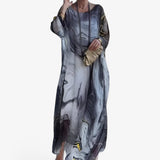 Dresses : Maxi Robe Femme Effet Marbre Élégante - Robe Longue d'Été Unique in van Seroa