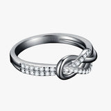 Jewelry : Bague Argent Sterling 925 Femme, Design Élégant avec Zircons Blancs, Taille Réglable in van Seroa
